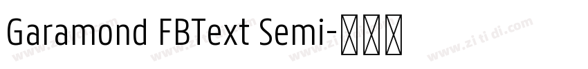 Garamond FBText Semi字体转换